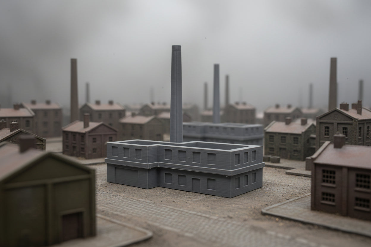 1/600th 3mm Wargame Building - Medium Factory