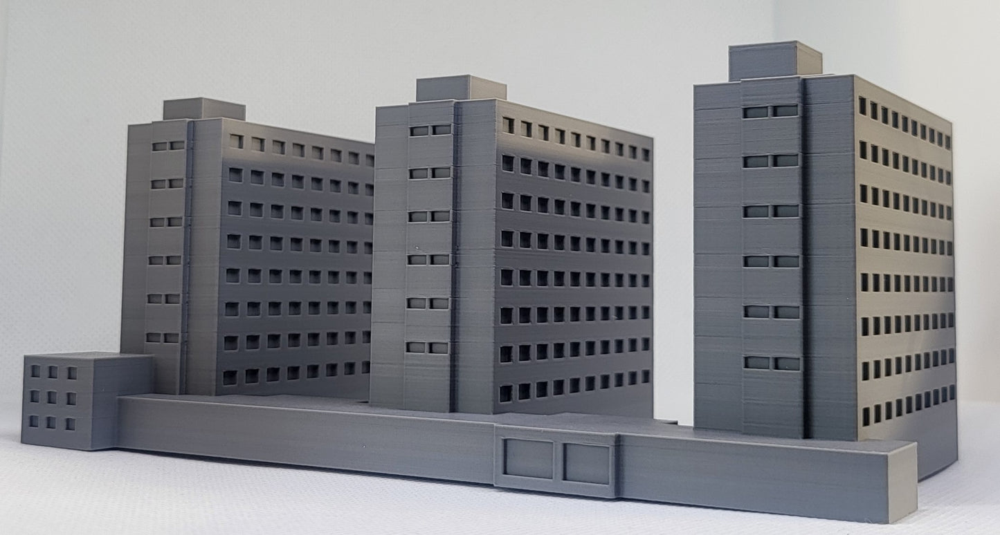 1/600th 3mm Wargame Building - Large Apartment Complex