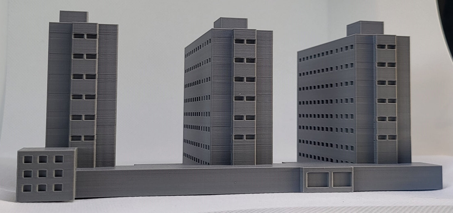 1/600th 3mm Wargame Building - Large Apartment Complex