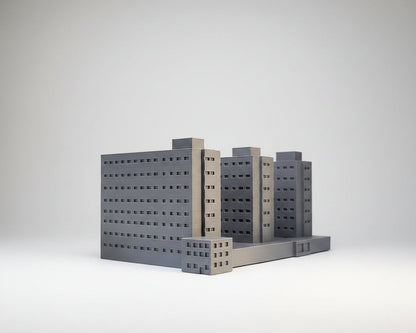1/600th 3mm Wargame Building - Large Apartment Complex