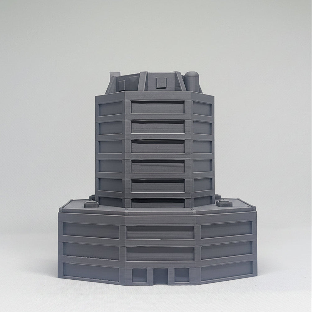 1/300th 6mm Wargame Building - Sci-Fi Tower Block / Government Building