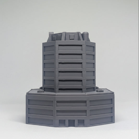 1/300th 6mm Wargame Building - Sci-Fi Tower Block / Government Building