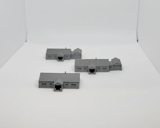 1/300th 6mm Wargame Buildings - Three Modern / Cold War Western European Houses