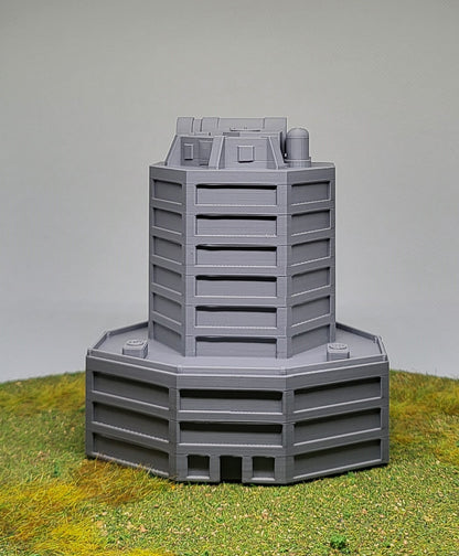 1/300th 6mm Wargame Building - Sci-Fi Tower Block / Government Building
