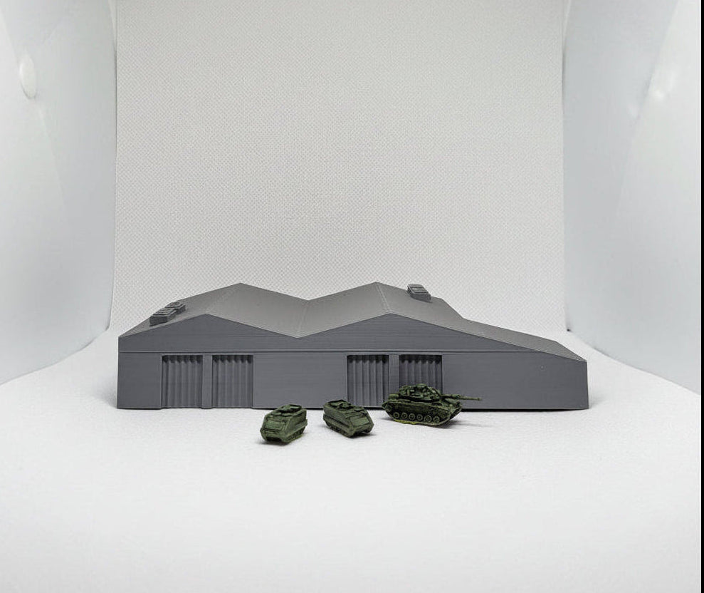 1/300th 6mm Wargame Building - Modern / Cold War Large Industrial Warehouse