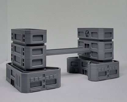 1/300th 6mm Wargame Building - Sci-Fi Twin Residential Complex