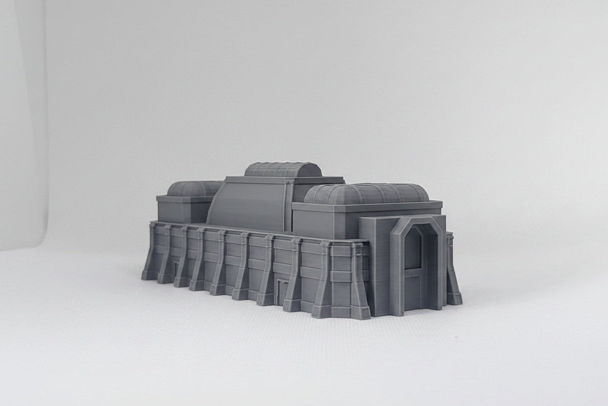1/300th 6mm Wargame Building - Sci-Fi Industrial Long Hall